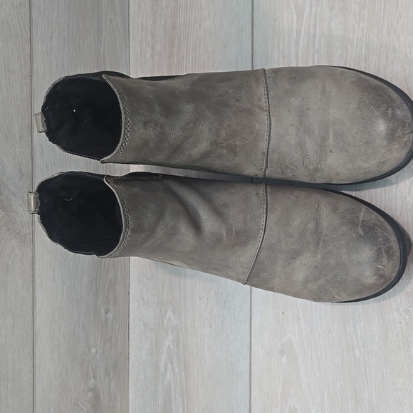 Sorel Women Ankle Hidden Wedge Leather Boots Shoes Sz 11 - Picture 3 of 12